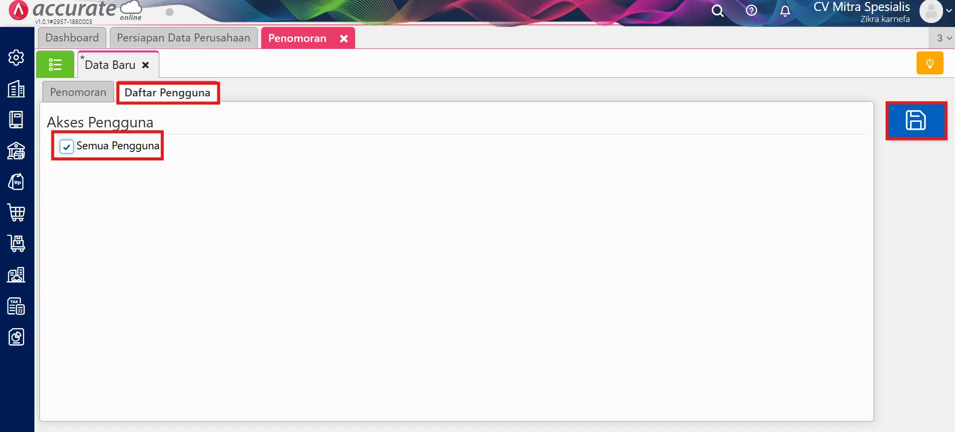 membuat penomoran otomatis